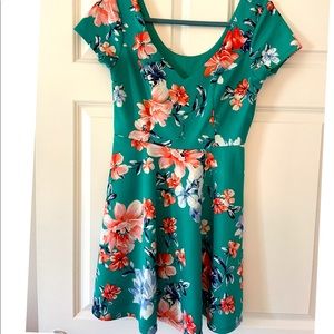 Short fun green summer dress